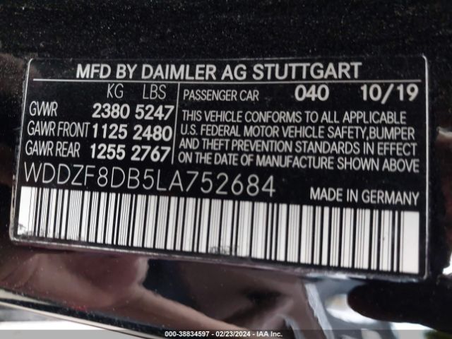 WDDZF8DB5LA752684 Mercedes-Benz E 350
