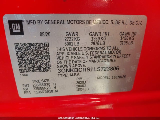 Chevrolet Blazer Fwd 2lt 2020 3GNKBCRS1LS723806 Image 9