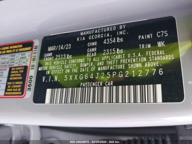 5XXG64J25PG212776 KIA K5 Gt-line