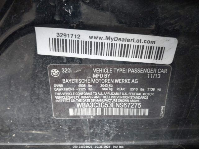 WBA3C3G53ENS67275 BMW 320i Xdrive