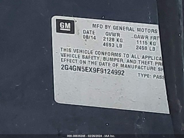 Buick Regal Turbo/e-assist Premium I 2015 2G4GN5EX9F9124992 Image 9