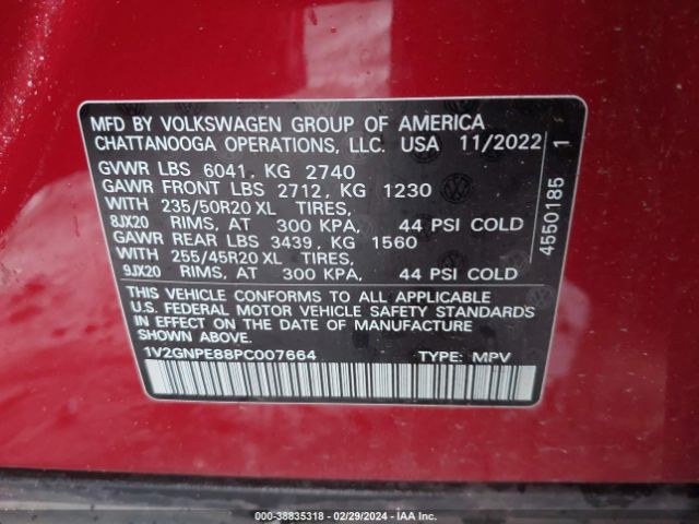 1V2GNPE88PC007664 Volkswagen Id.4 Awd Pro S/awd Pro S Plus