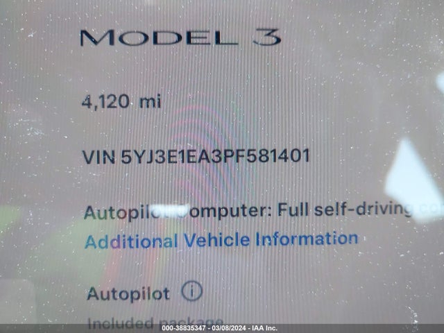 Tesla Model 3 Rear-wheel Drive 2023 5YJ3E1EA3PF581401 Image 7