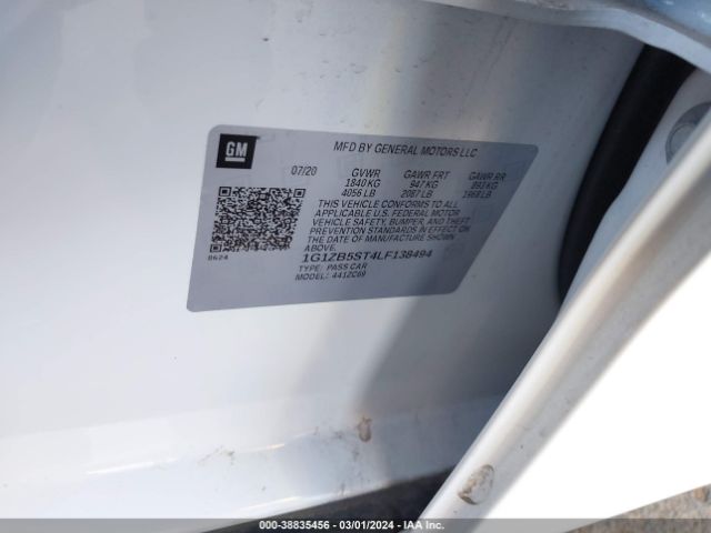 1G1ZB5ST4LF138494 Chevrolet Malibu Fwd Ls