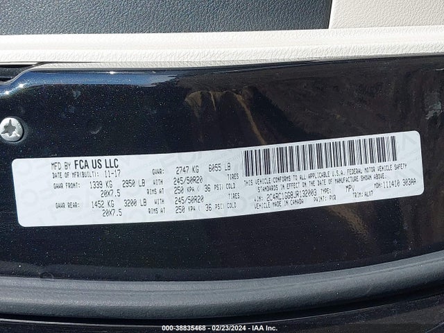 Chrysler Pacifica Limited 2018 2C4RC1GG8JR132003 Image 9
