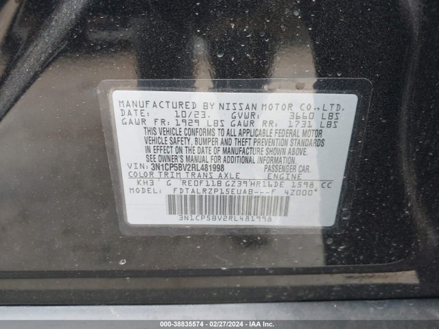 Nissan Kicks S Xtronic Cvt 2024 3N1CP5BV2RL481998 Image 9