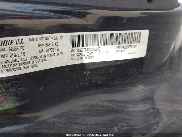 2012 FIAT 500C 3C3CFFDR7CT385852 Photo 8