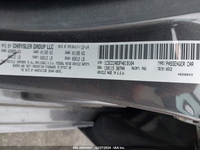 Chrysler 200 Limited 2015 1C3CCCAB3FN619164 Image 9