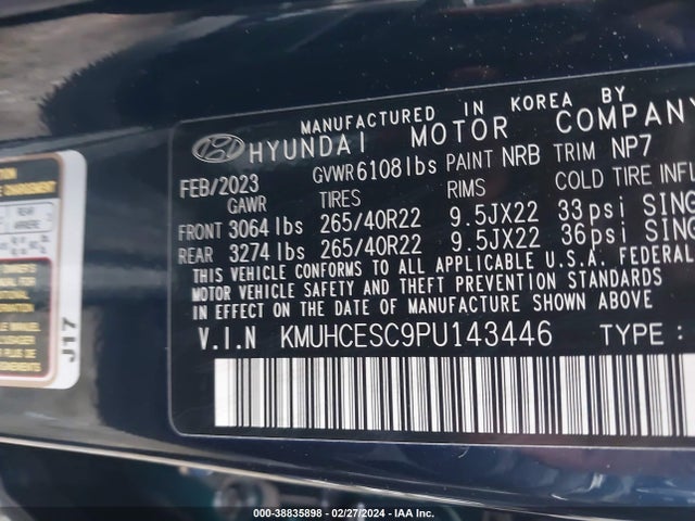 Genesis Gv80 3.5t Awd 2023 KMUHCESC9PU143446 Image 9