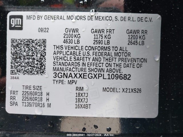 Chevrolet Equinox Awd Premier 2023 3GNAXXEGXPL109682 Image 9