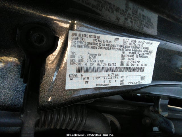 Ford FOCUS SE 2017 1FADP3F24HL223617 Image 9