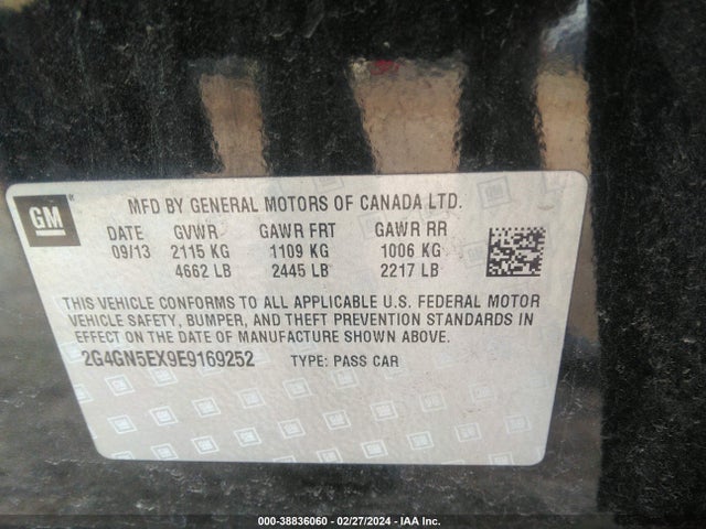 Buick Regal Turbo/e-assist Premium I 2014 2G4GN5EX9E9169252 Image 9