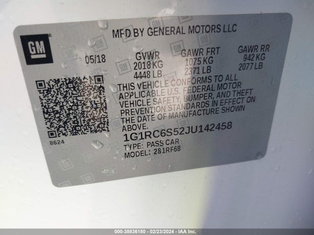 Chevrolet VOLT LT 2018 1G1RC6S52JU142458 Image 9