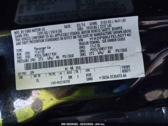 Ford C-MAX SEL 2014 1FADP5BU1EL507740 Image 9