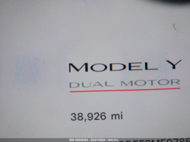 5YJYGDEF2MF078550 Tesla Model Y Performance Dual Motor All-wheel Drive