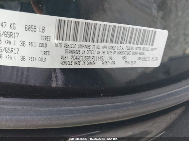 Chrysler Pacifica Touring L 2020 2C4RC1BG8LR114451 Image 9