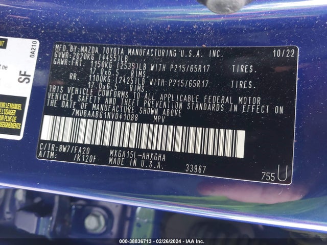 Toyota Corolla Cross Le 2022 7MUBAABG1NV041088 Image 9