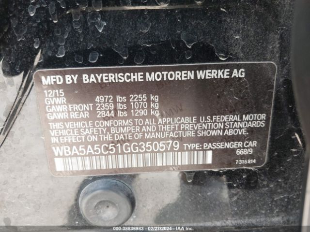 WBA5A5C51GG350579 BMW 528I