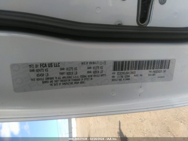 2C3CDXGJ2GH139033 Dodge Charger