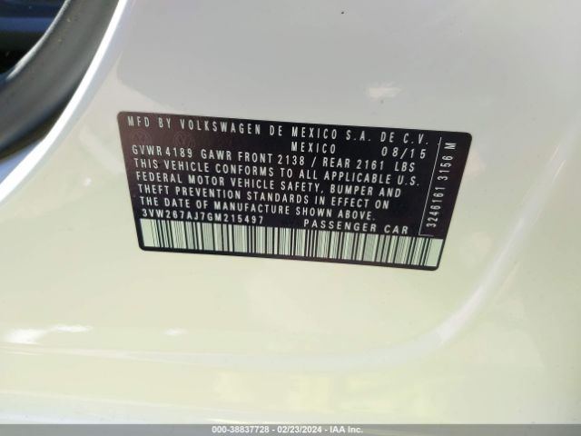 3VW267AJ7GM215497 Volkswagen Jetta 1.4t S
