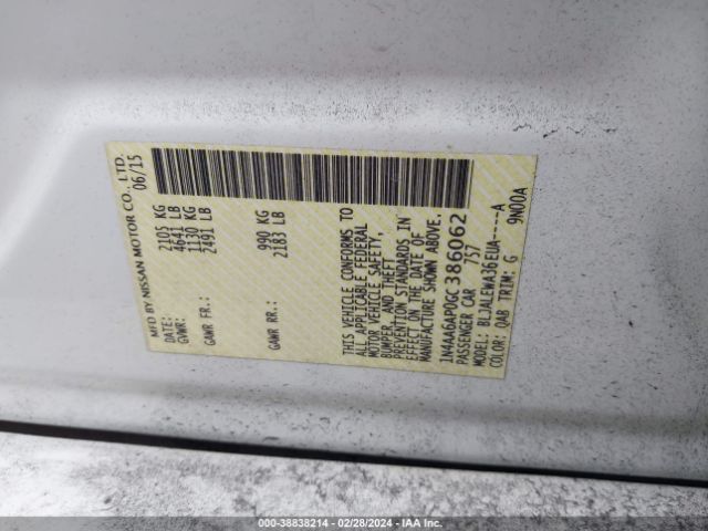 1N4AA6AP0GC386062 Nissan Maxima 3.5 Sl