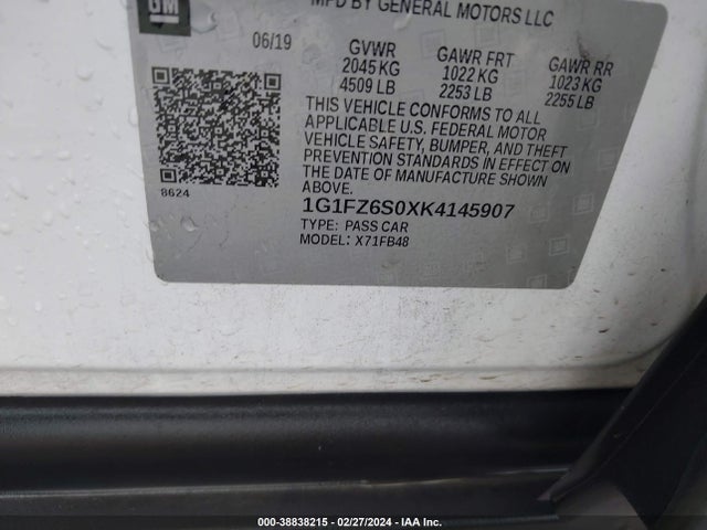 Chevrolet Bolt Ev Premier 2019 1G1FZ6S0XK4145907 Image 9