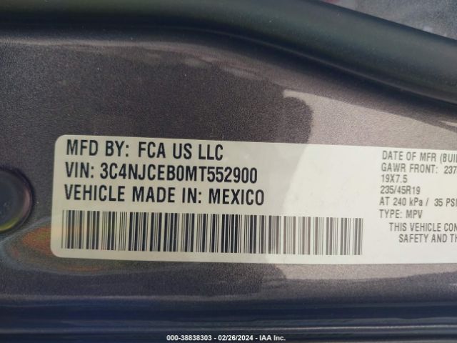2021 JEEP COMPASS 3C4NJCEB0MT552900 Photo 8