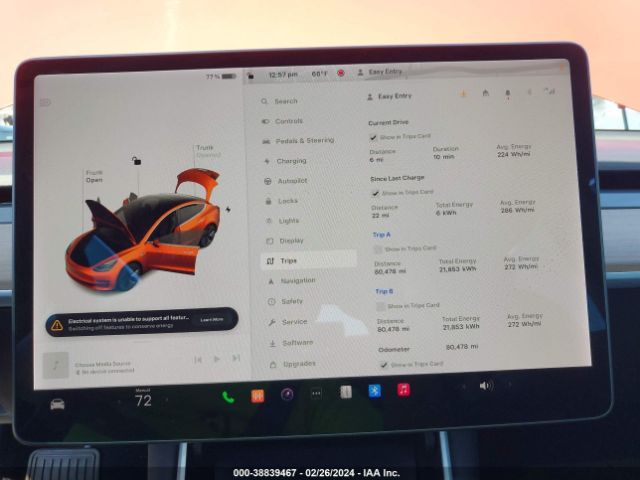5YJ3E1EB0KF441985 Tesla Model 3 Long Range/performance