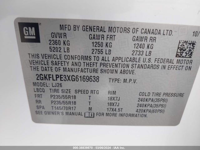 GMC Terrain Slt 2016 2GKFLPE3XG6169638 Image 9