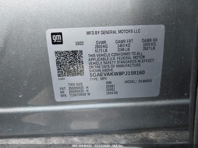 5GAEVAKW8PJ159160 Buick Enclave Essence Awd