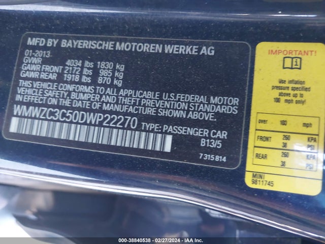 2013 MINI COUNTRYMAN WMWZC3C50DWP22270 Photo 8