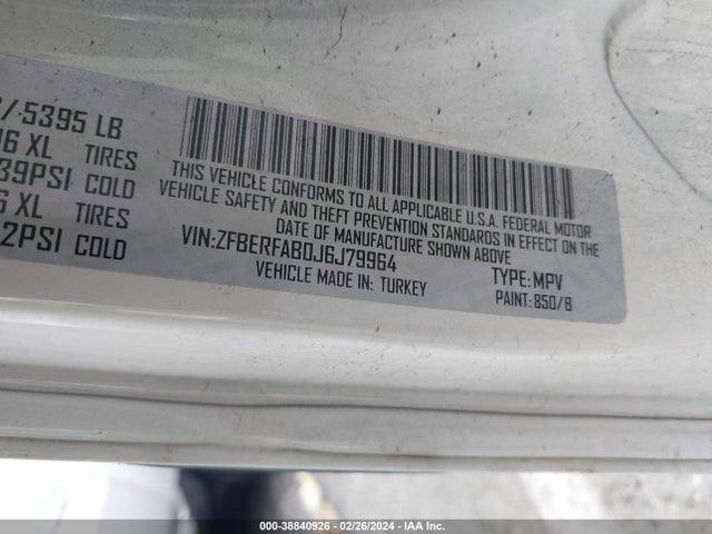 RAM Promaster City Tradesman 2018 ZFBERFAB0J6J79964 Image 9