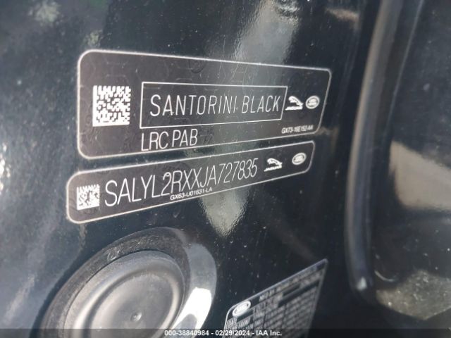 SALYL2RXXJA727835 Land Rover Range Rover Velar P250 Se R-dynamic
