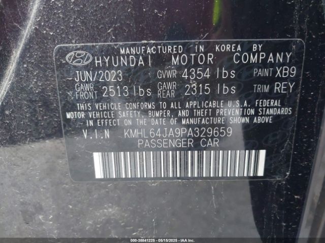 KMHL64JA9PA329659 Hyundai SONATA SEL