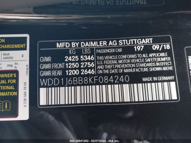 WDD1J6BB8KF084240 Mercedes-Benz Amg E 53 4matic