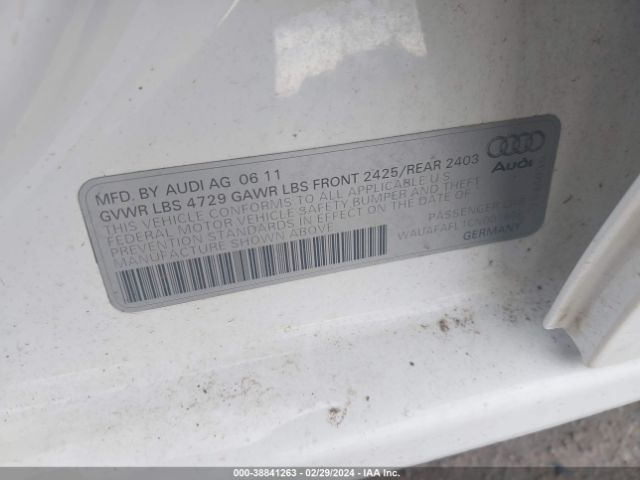 2012 AUDI A4 WAUAFAFL1CN001608 Photo 8