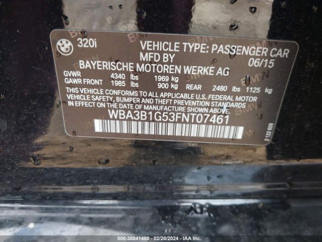 WBA3B1G53FNT07461 BMW 320 I