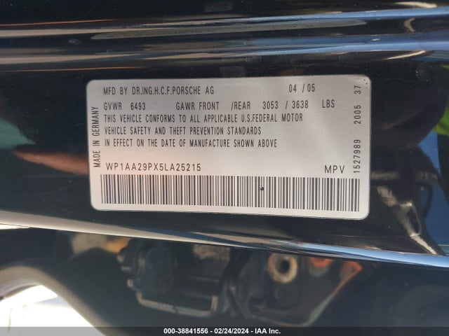 2005 PORSCHE CAYENNE WP1AA29PX5LA25215 Photo 8