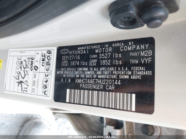 Hyundai ACCENT SE 2017 KMHCT4AE7HU220144 Image 9