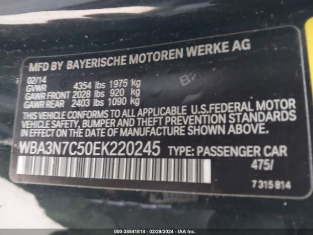 WBA3N7C50EK220245 BMW 428i