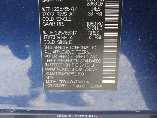 Nissan ROGUE SV 2019 KNMAT2MV9KP521810 Image 9