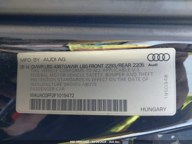 WAUACGFF2F1019472 Audi A3 1.8t Premium