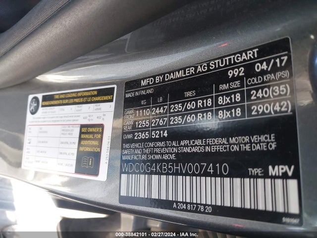 WDC0G4KB5HV007410 Mercedes-Benz Glc 300 4matic