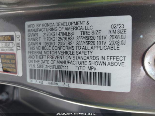 5J8TC1H69PL002441 Acura Rdx A-spec Package