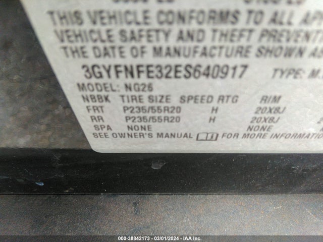 3GYFNFE32ES640917 Cadillac Srx Performance Collection