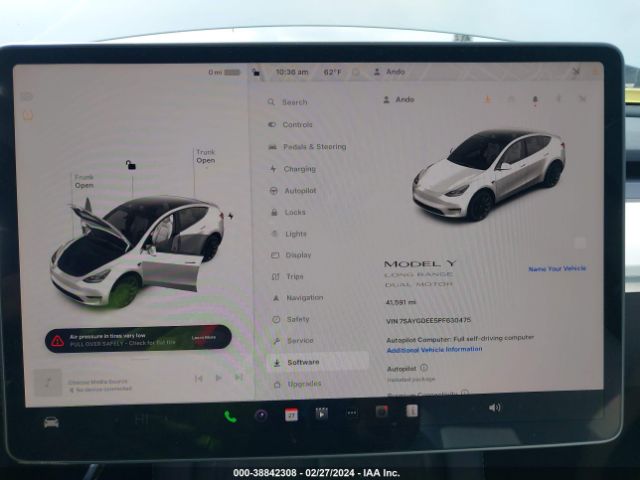 7SAYGDEE5PF630475 Tesla Model Y Awd/long Range Dual Motor All-wheel Drive