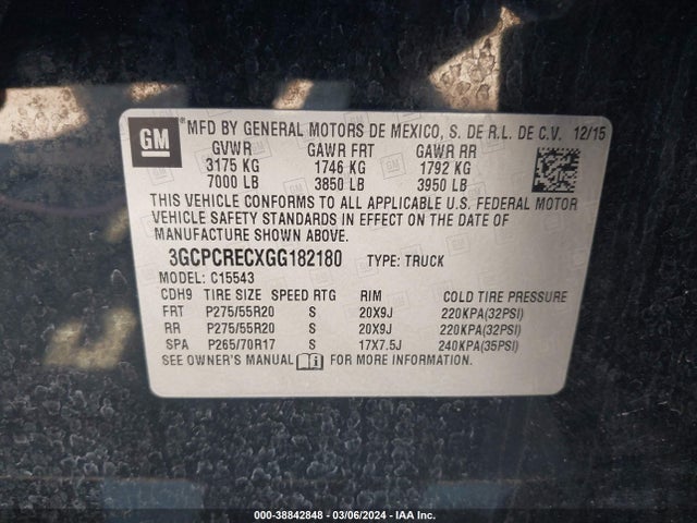 Chevrolet Silverado 1500 1lt 2016 3GCPCRECXGG182180 Image 9