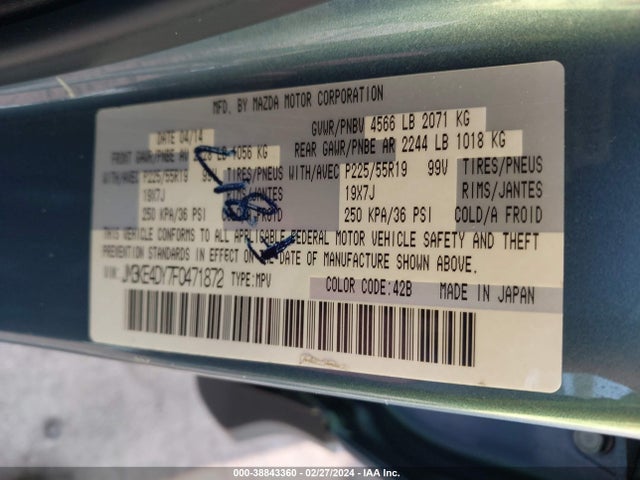 Mazda Cx-5 Grand Touring 2015 JM3KE4DY7F0471872 Image 9
