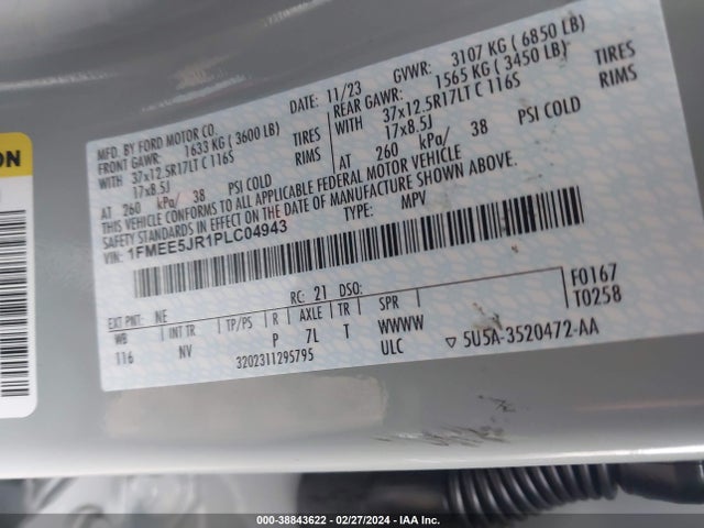 Ford Bronco Raptor 2023 1FMEE5JR1PLC04943 Image 9