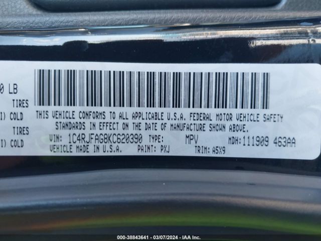 1C4RJFAG8KC620390 Jeep Grand Cherokee Upland 4x4